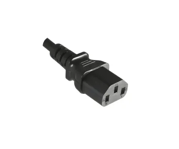 DINIC Netzkabel Indien Typ M auf C13, IND 3pin Typ M/IEC 60320-C13, BIS, schwarz